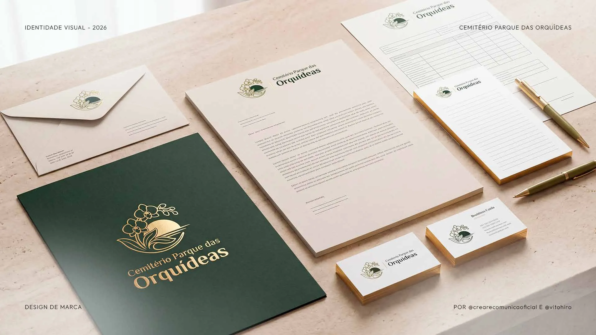 Papelaria institucional Parque das Orquídeas
